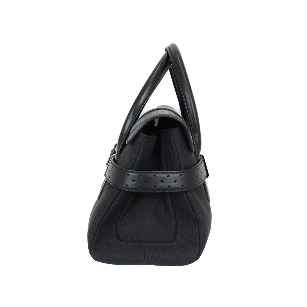 Gucci Leather Handbag Double Black Canvas GG - Picture 3 of 7